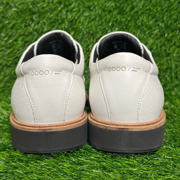 Size 8-8.5 - Mens Ecco Golf Classic Hybrid Golf Shoes White Leather - 110214 - Picture 6 of 8